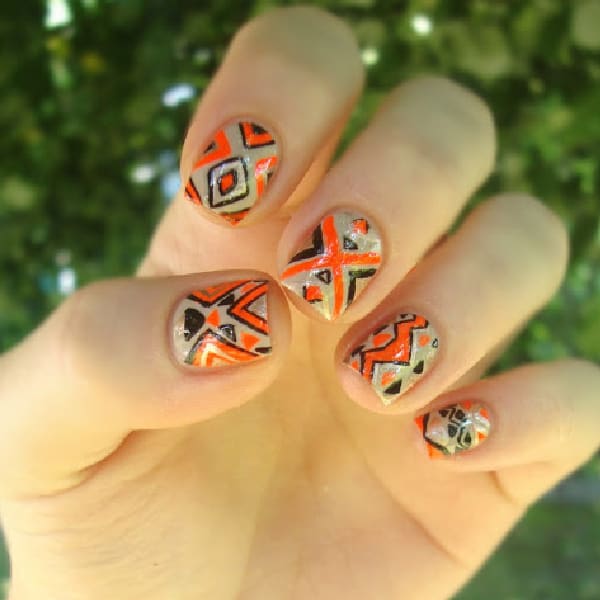 Orange Tribal Pattern