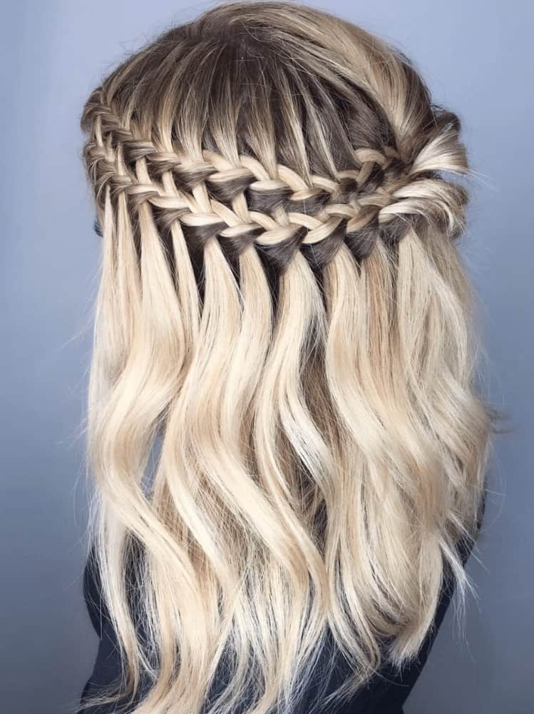 Double waterfall braid