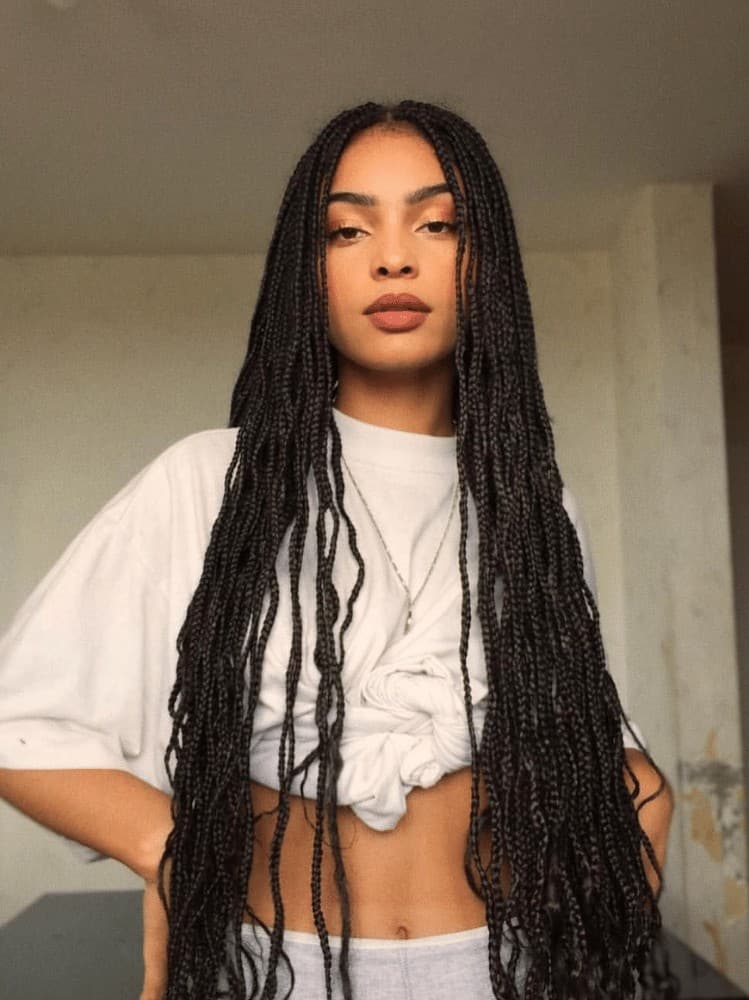 Long Thin Box Braids