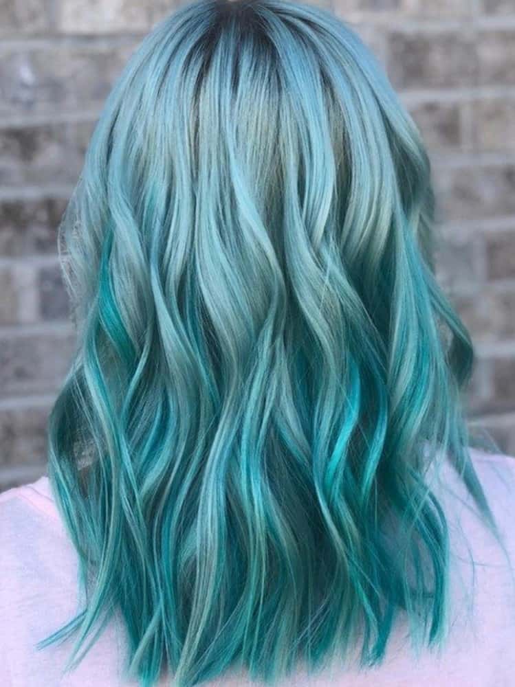 Mermaid Hair Blue Green Shade