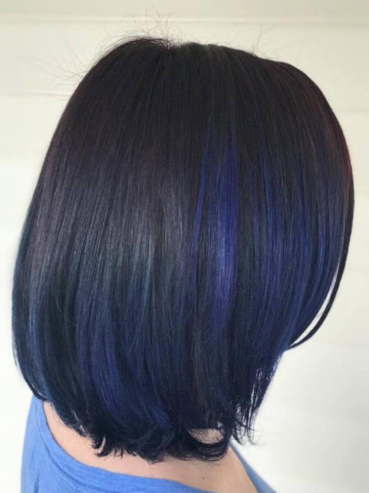 19 Stunning Blue Black Hair Colors To Try This Season