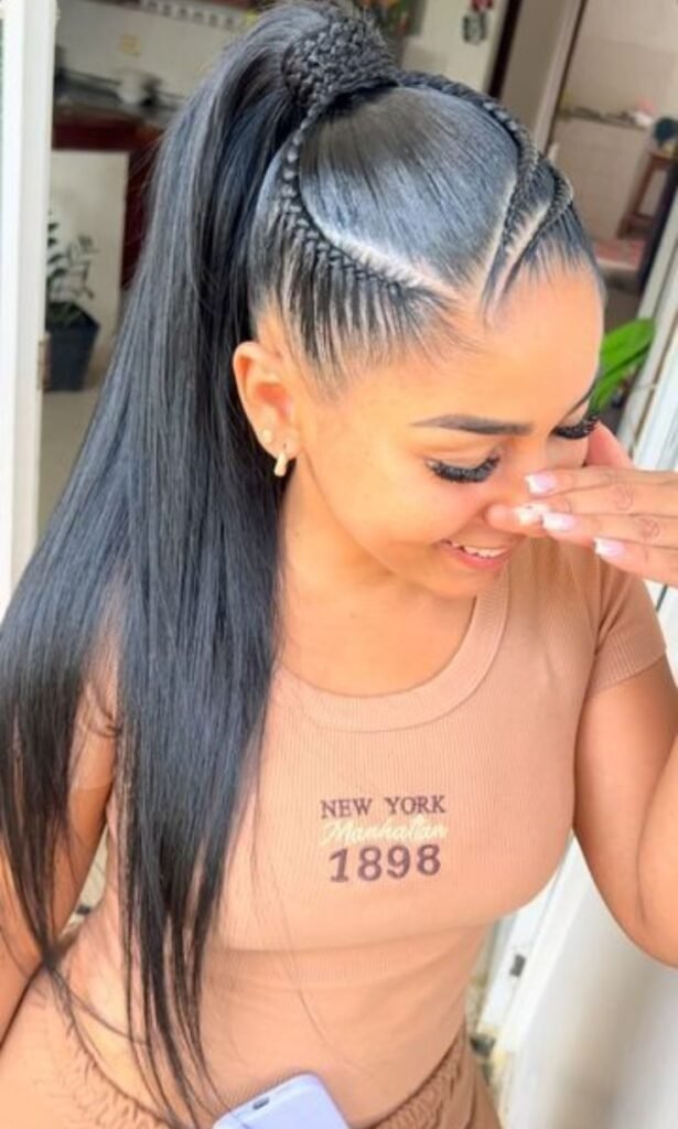 Braid into pony