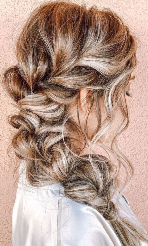 Messy Side Braided Ponytail