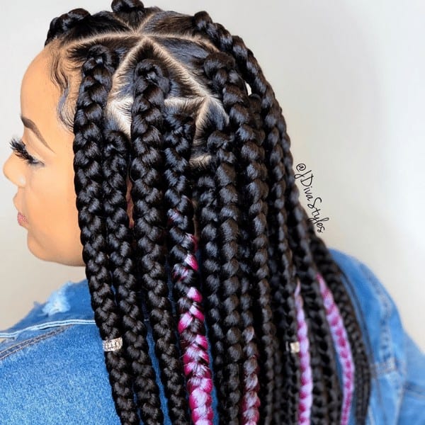 Thick triangle braids