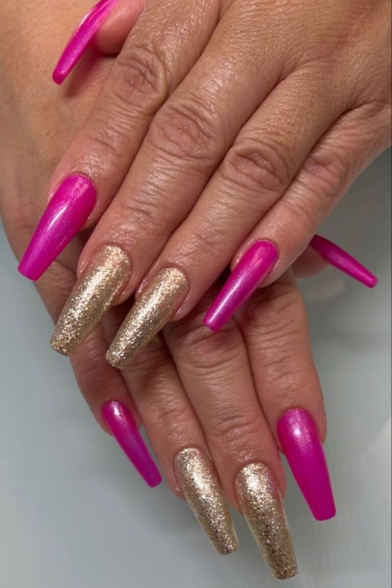 15 Stunning Summer Hot Pink Nails For Girly Look