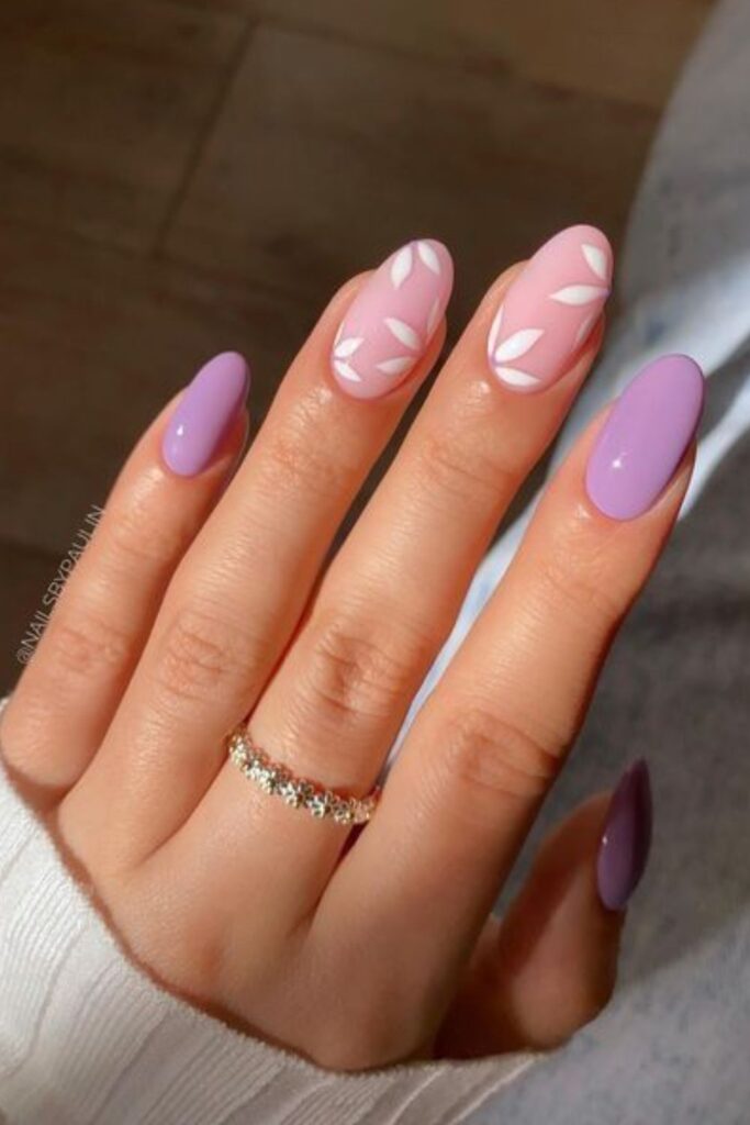 Pink And Purple Nail Design