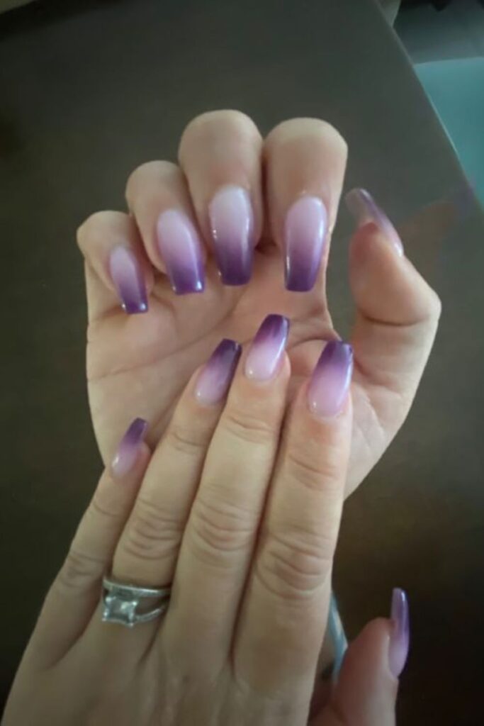 Purple Ombre Nail Design