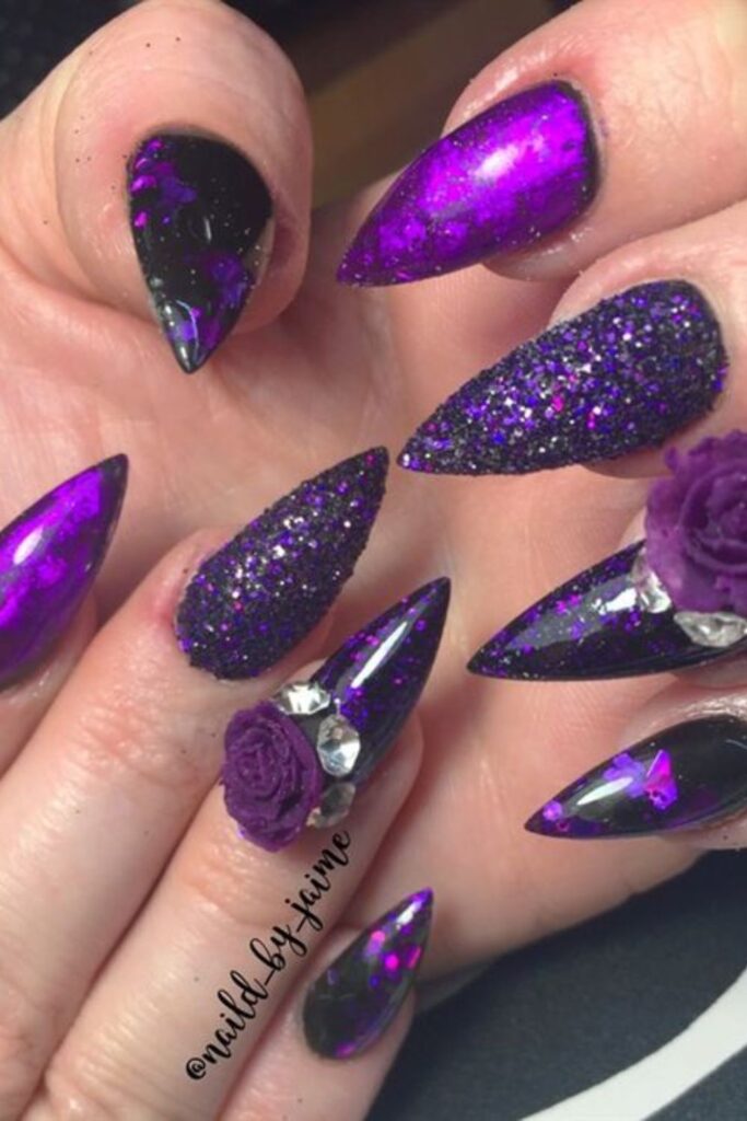 Special Occasion Purple Nails