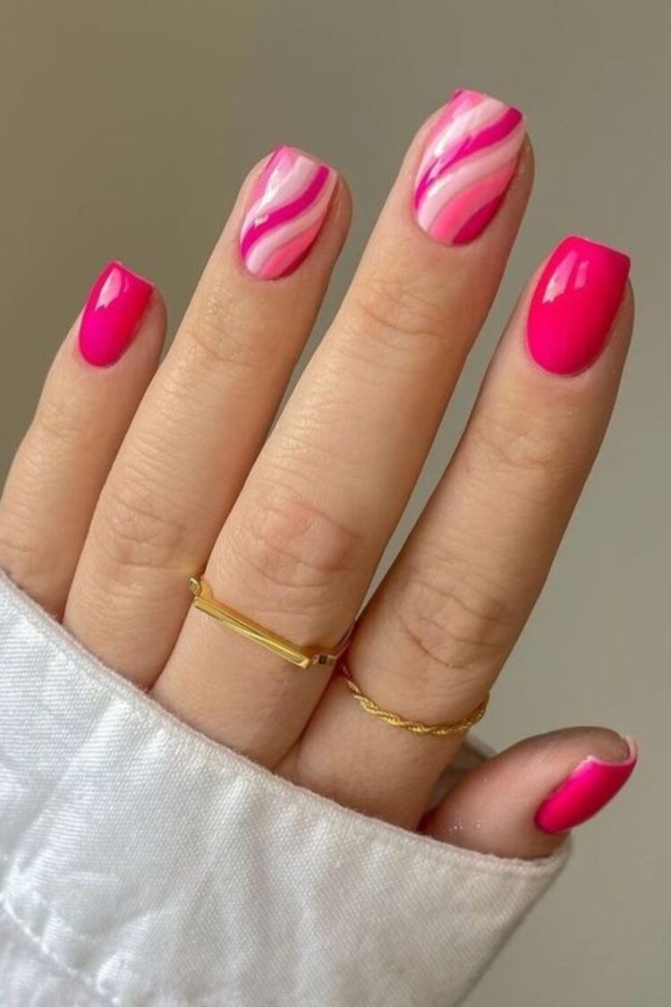 15 Stunning Summer Hot Pink Nails For Girly Look