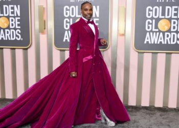 Billy Porter Tuxedo Dress