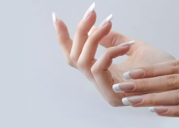 Coffin French Tip Nails