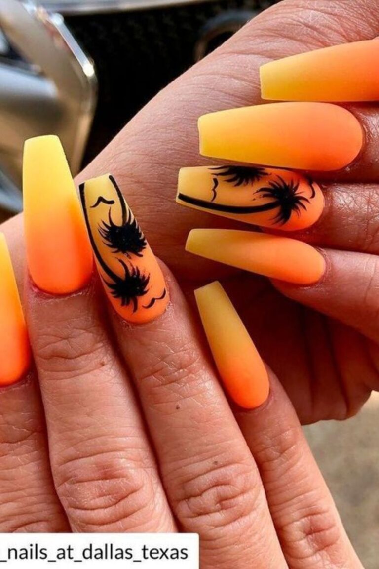 16 Orange Ombre Nails That Are Trendy In 2024 2764