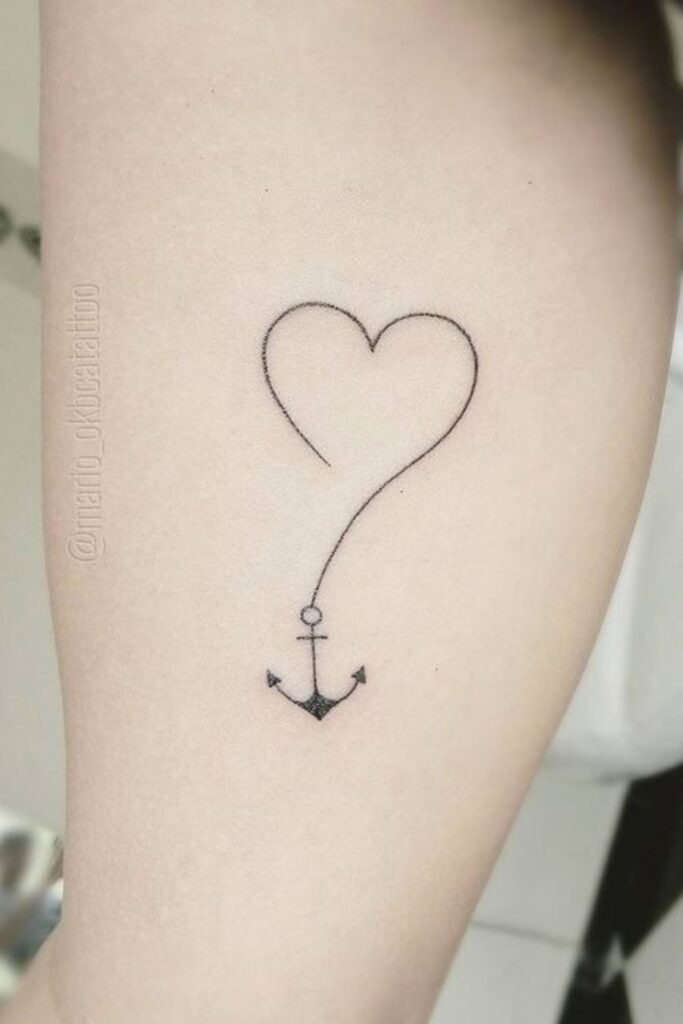 Anchor Heart Tattoo Design