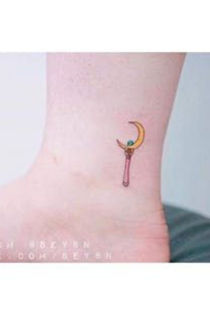 Ankle Sailor Moon Tattoo Idea