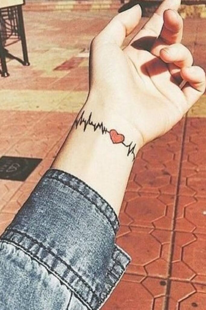 Heart Beat Tattoo Design