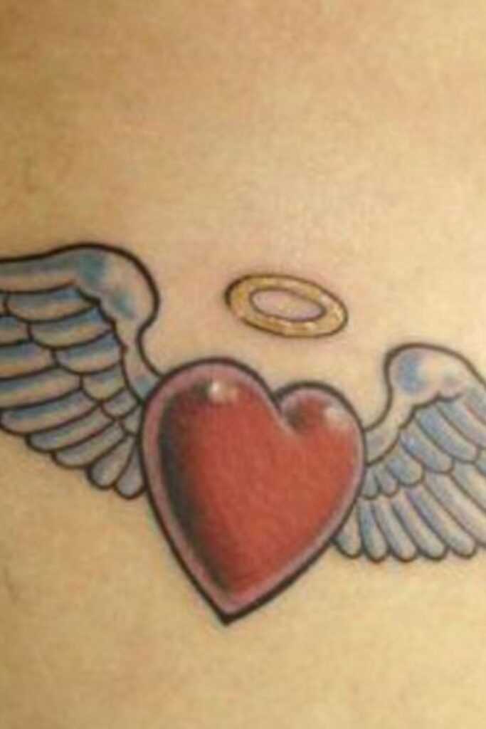 Heart Tattoo With Wings