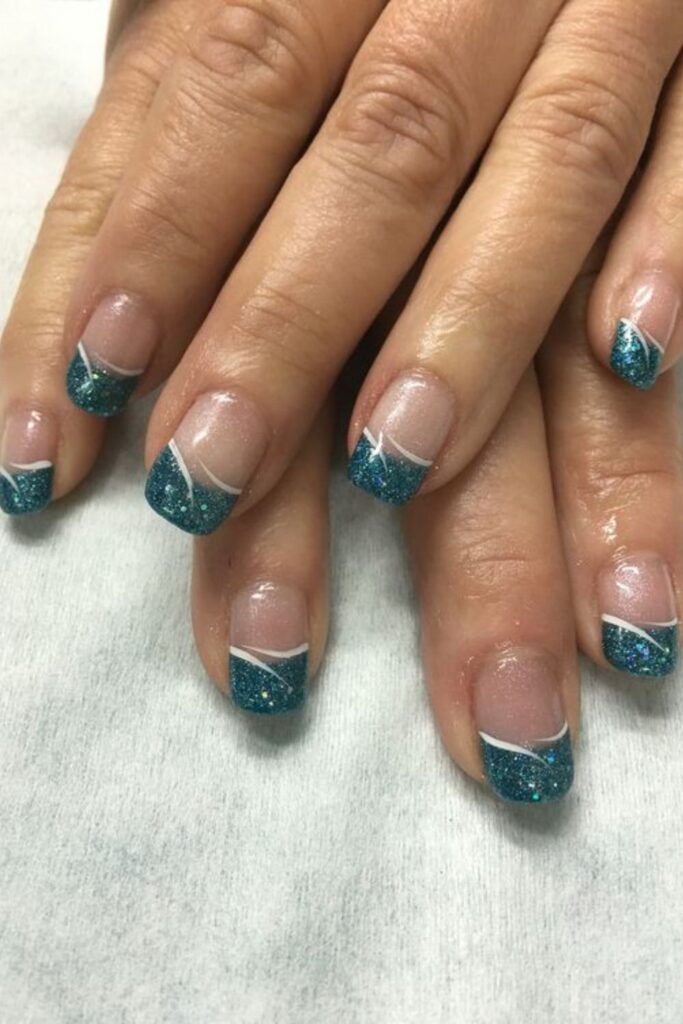 Mermaid French Tip Nails
