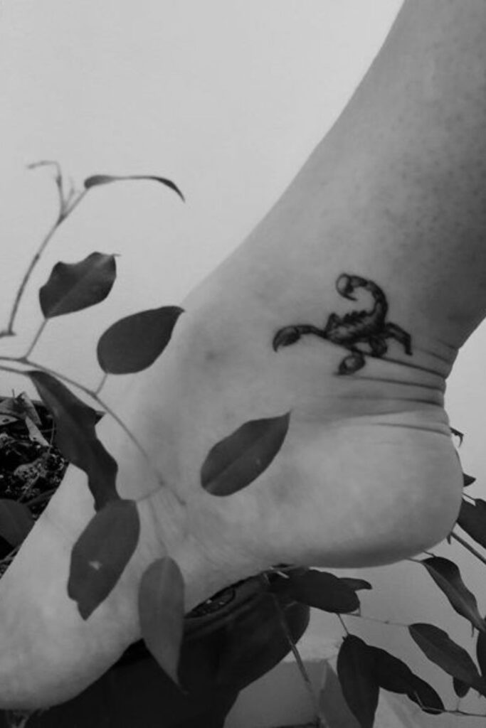 Scorpio Ankle Tattoo Design