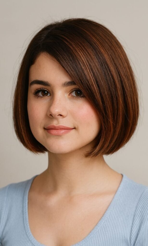 Side Part Bob Haircut