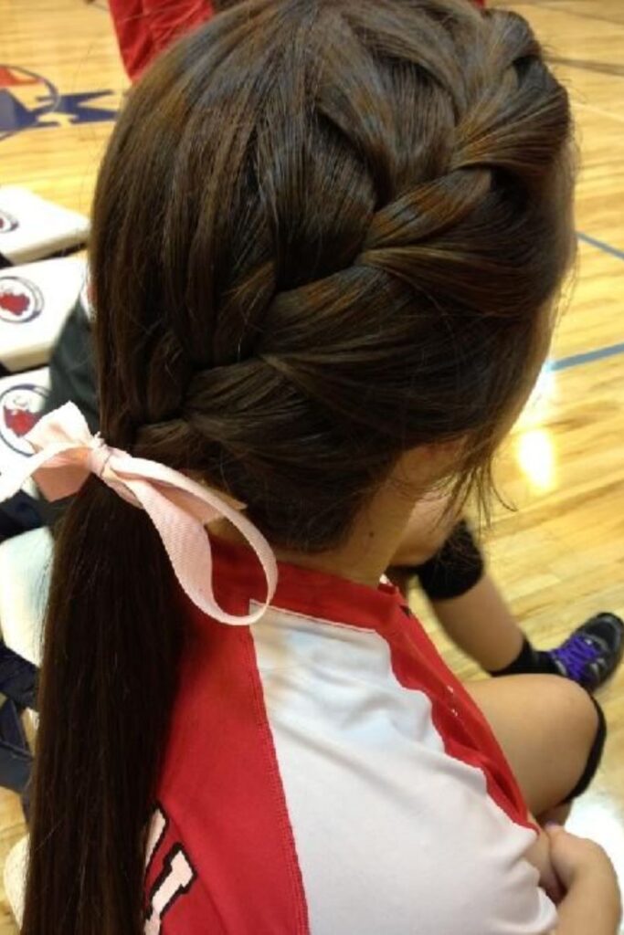 Side French Braid With Ponytail