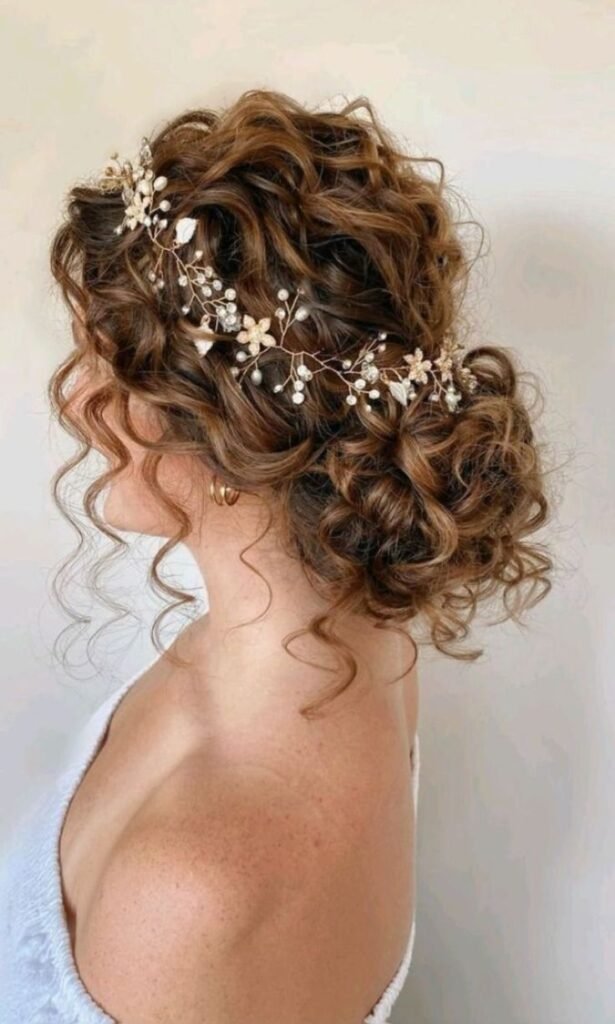 The Curly Floral Updo
