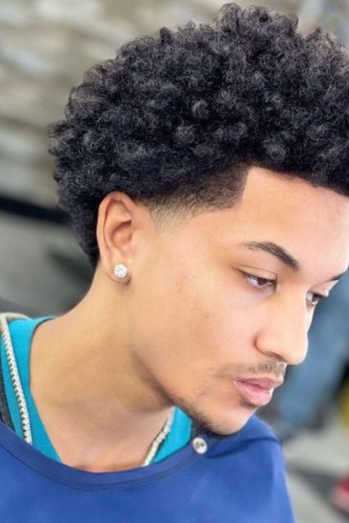Afro with Taper Fade