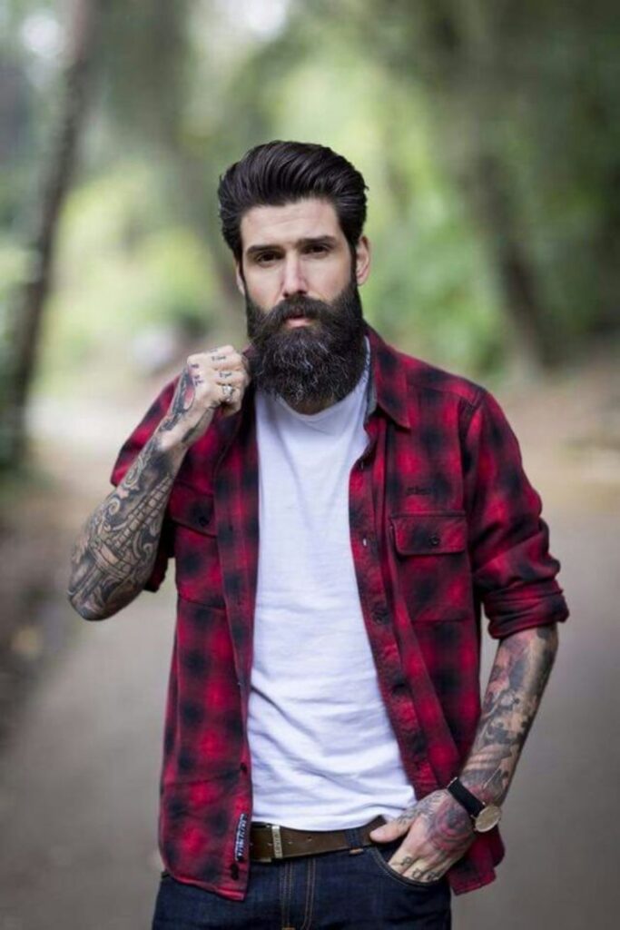 Lumberjack Beard with Lumbersexual Style