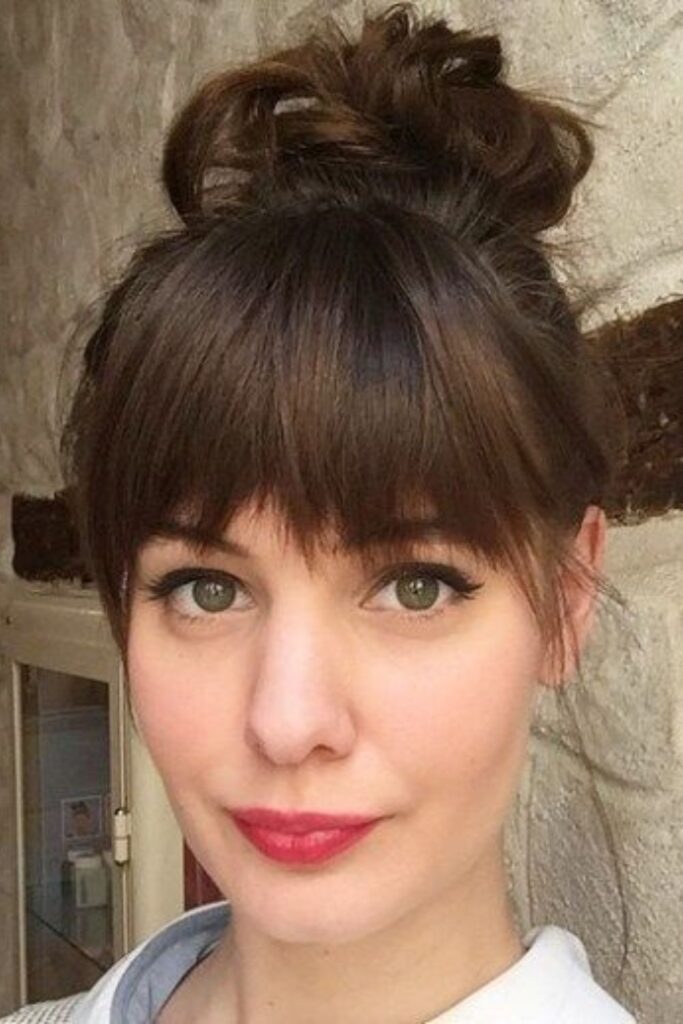 Top Knot with Bangs