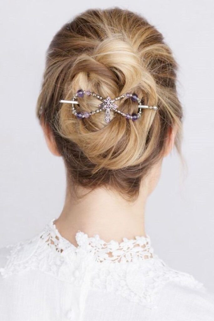 Twisted Updo with Hair Accessories