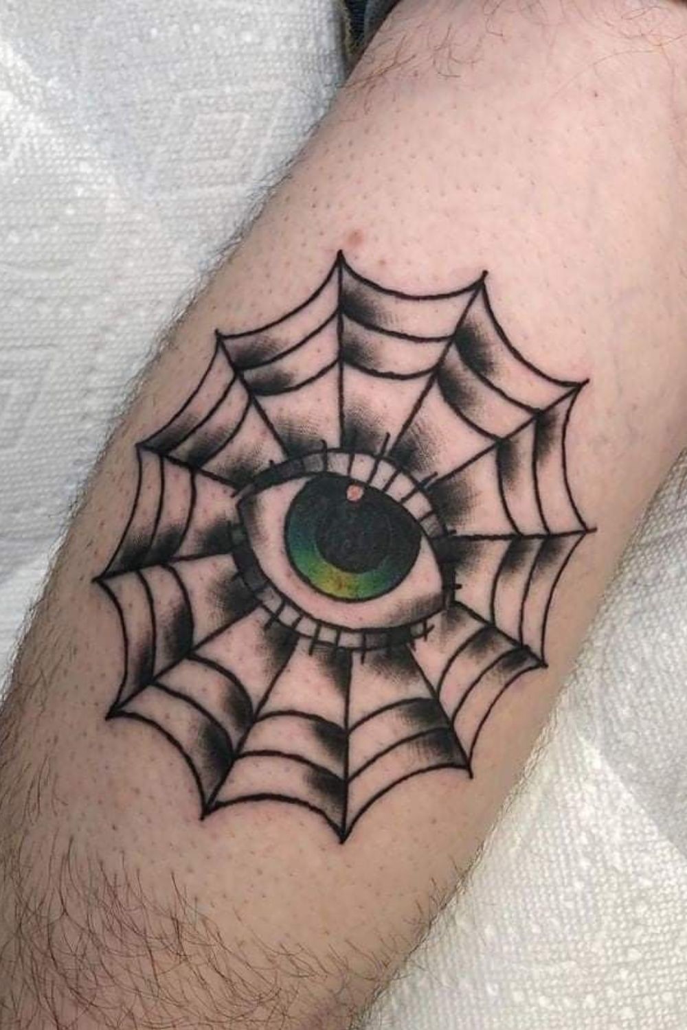 15 Edgy Spider Web Neck Tattoo Ideas