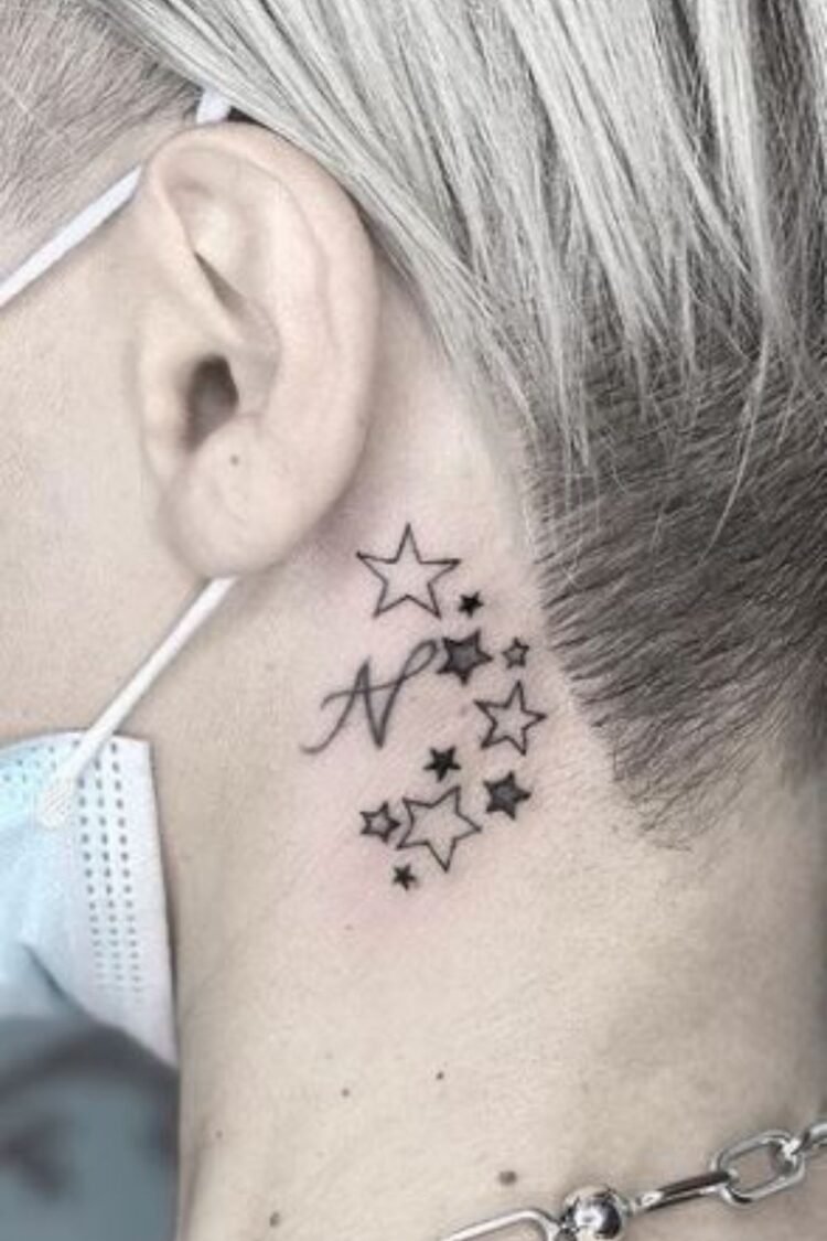 26 Celestial Star Neck Tattoo Ideas For Beauty