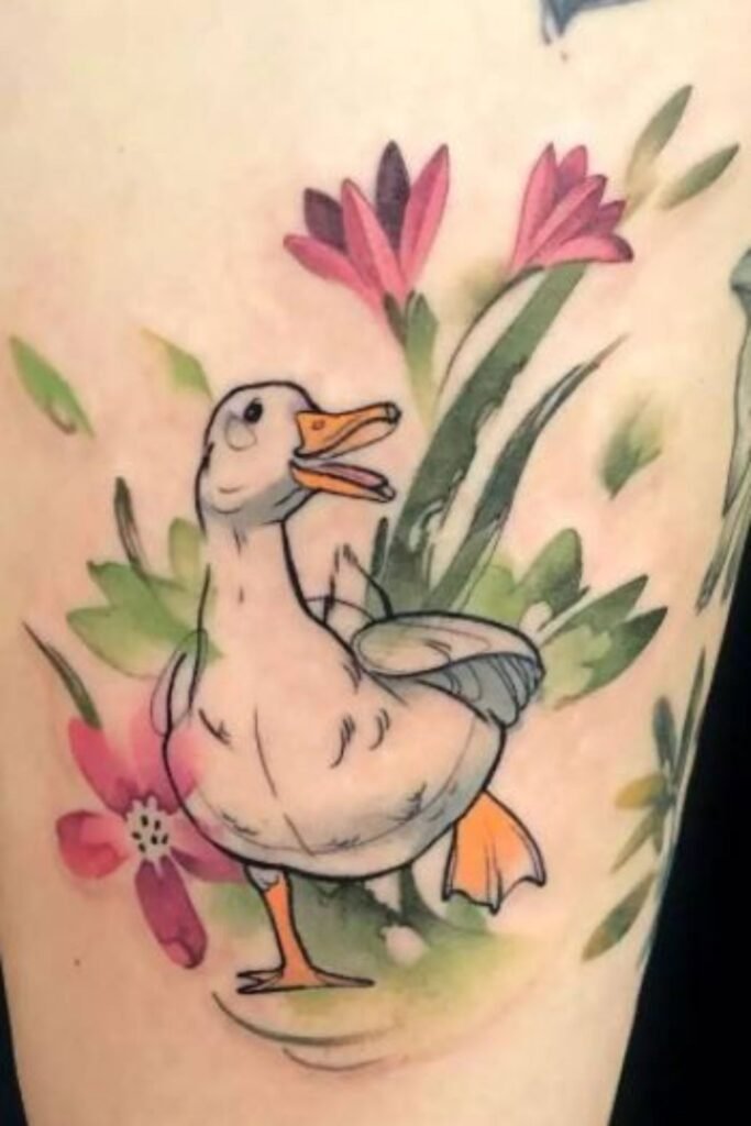 Dabbling Duck Tattoo
