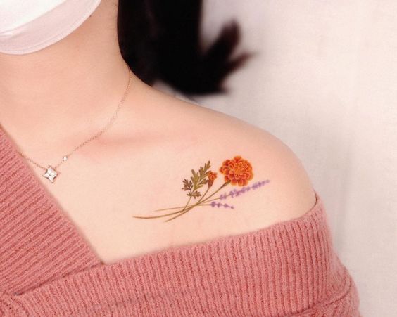 Delicate Collarbone Blooms
