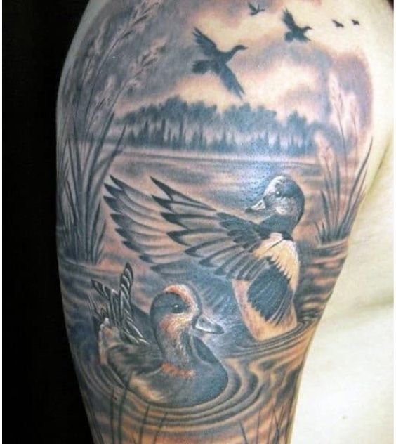 Dreamy Duck Night Sky Tattoo