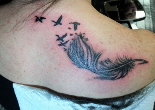 Duck Feather Tattoo