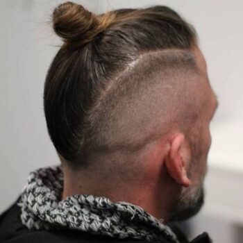 24 Hot Man Bun Hairstyles To Try In 2024   Man Bun With Mohawk Twist 350x350 