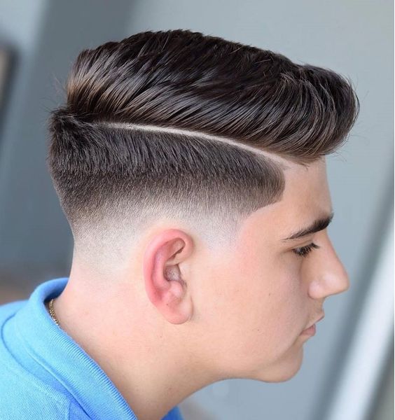 Mid-Fade Side Part