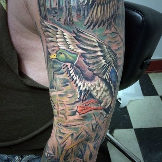 Timeless Duck Hunting Tattoo