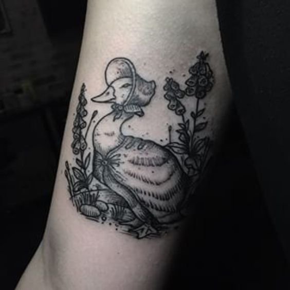 Zen Garden Duck Tattoo