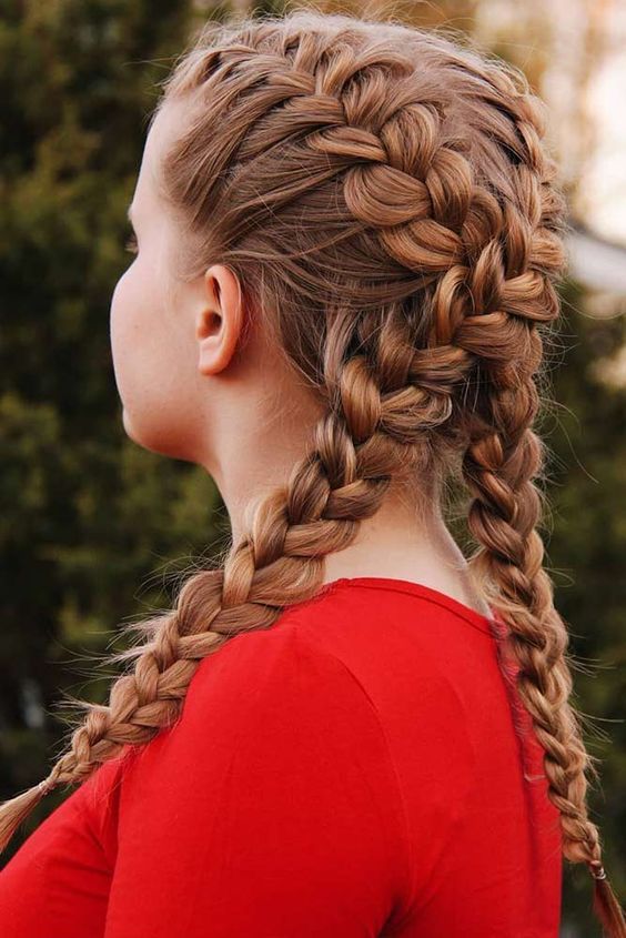 Criss-Cross Braids for Long Hair