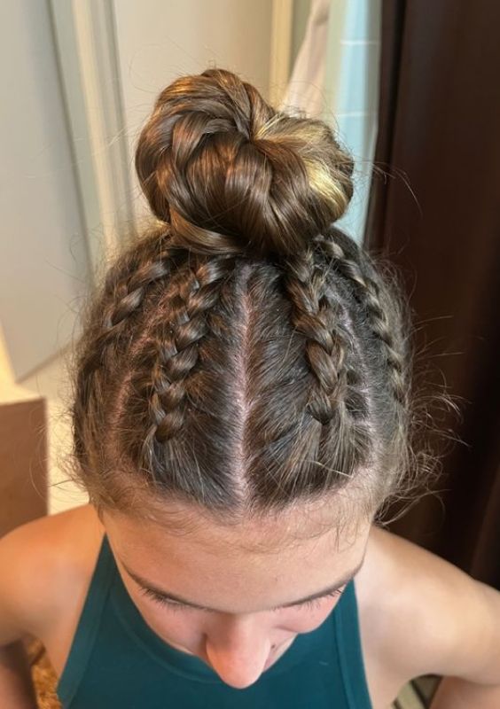 Dutch Braids into a Bun