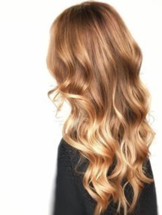 Golden Blonde with Caramel Dip-Dye