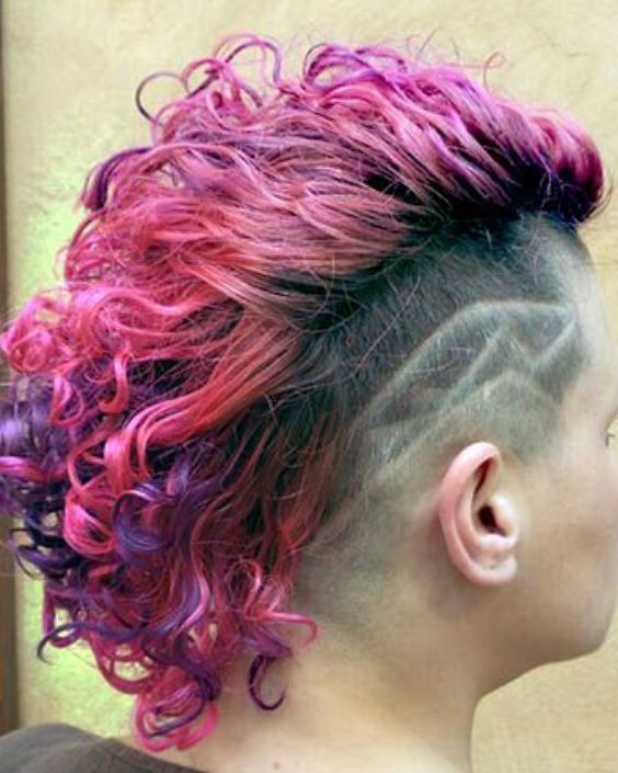 Lavender and Pink Mohawk