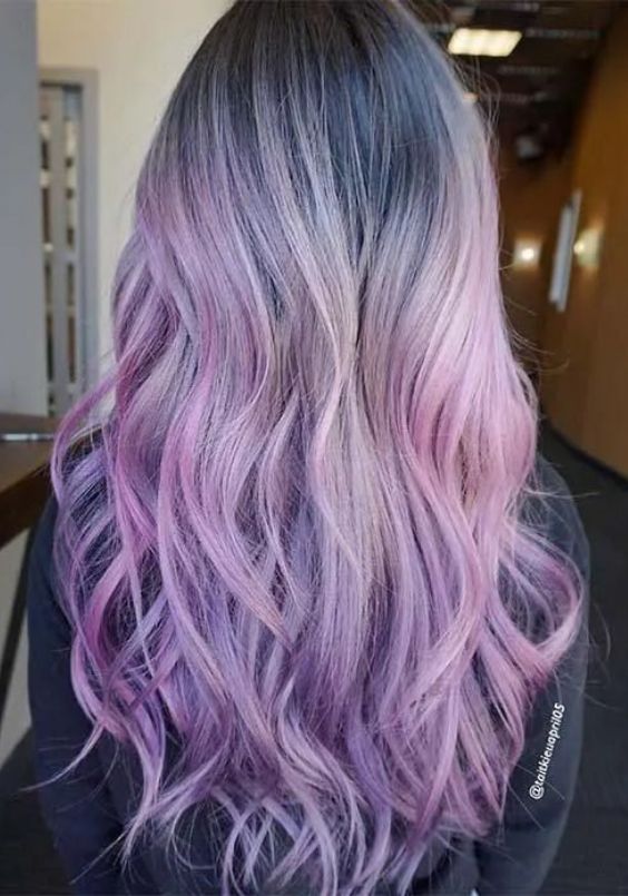 Pink and Lavender Mermaid Waves