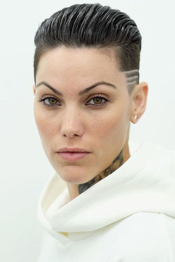 Slicked Pixie Cut with Undercut