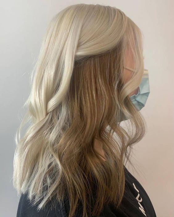 Soft Blonde with Caramel Peekaboo Highlights