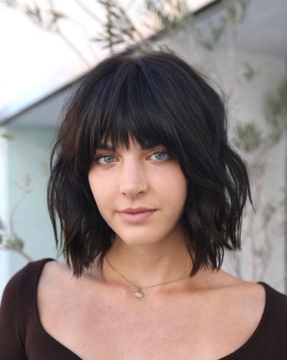 The Layered Bob with Bangs