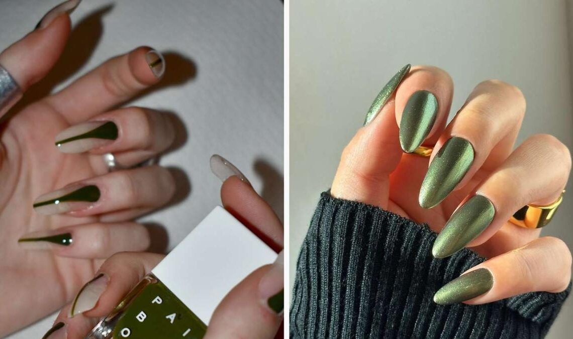 Green Fall Nails