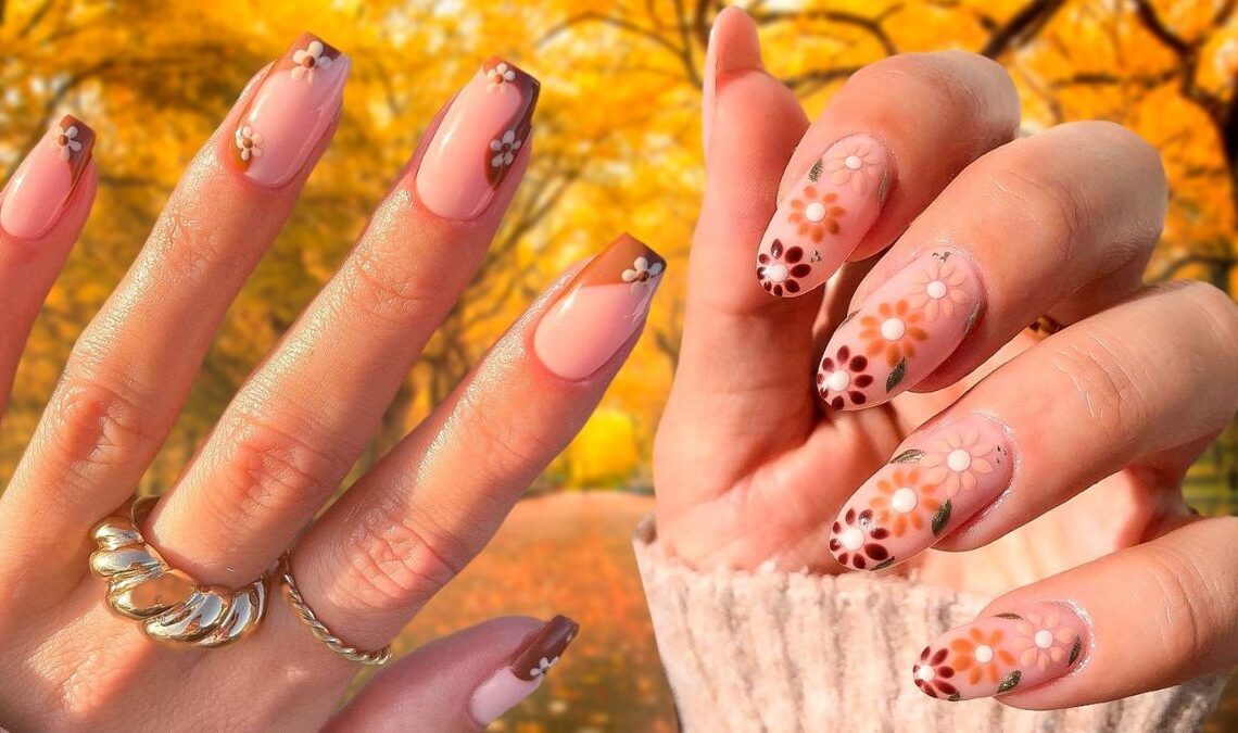 Fall Floral Nails