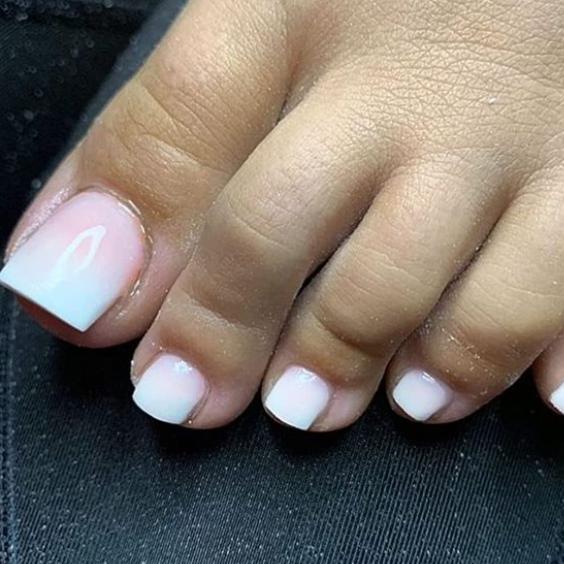 French Ombré Toenails